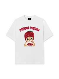 Áo Thun Relaxed Fit Meow Meow Strawberry