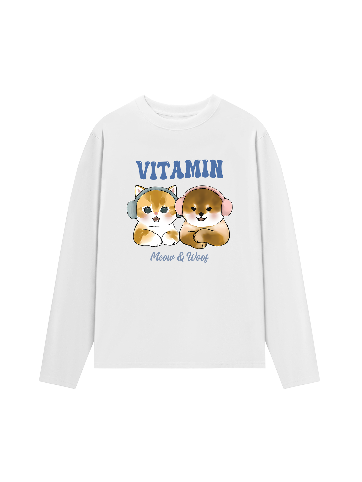 Áo Thun Dài Tay Vitamin Meow And Woof