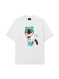 Áo Thun Relaxed Fit Working O'ttreats Blue Tiffany Meow