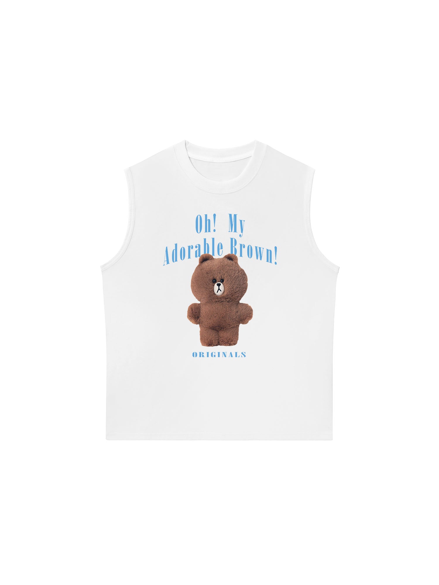 Áo Ba Lỗ Relaxed Fit Teddy Land Oh My Brown