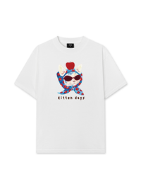 Áo Thun Relaxed Fit Kitten Day Meow With Apple