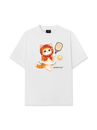 Áo Thun Relaxed Fit Pickleball Girl Meow