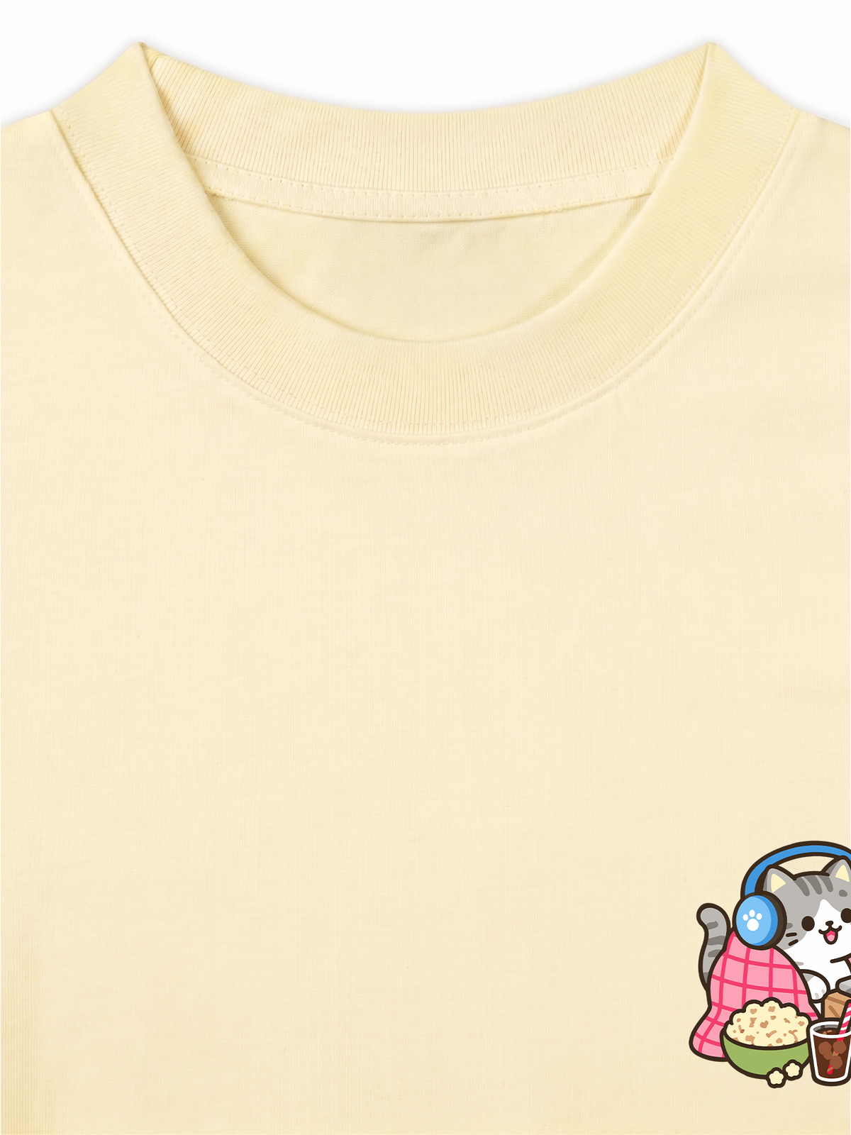 Áo Thun Relaxed Fit Thích Cày Phim-Mèo Xám Sọc