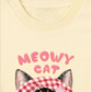 Áo Thun Relaxed Fit Meowy Cat Pink Plaid