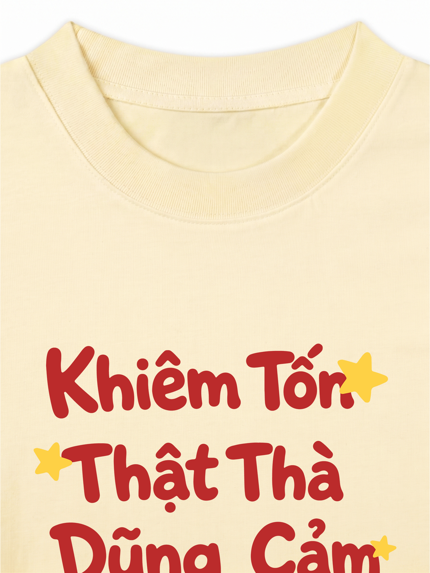 Áo Thun Relaxed Fit Khiêm Tốn, Thật Thà, Dũng Cảm