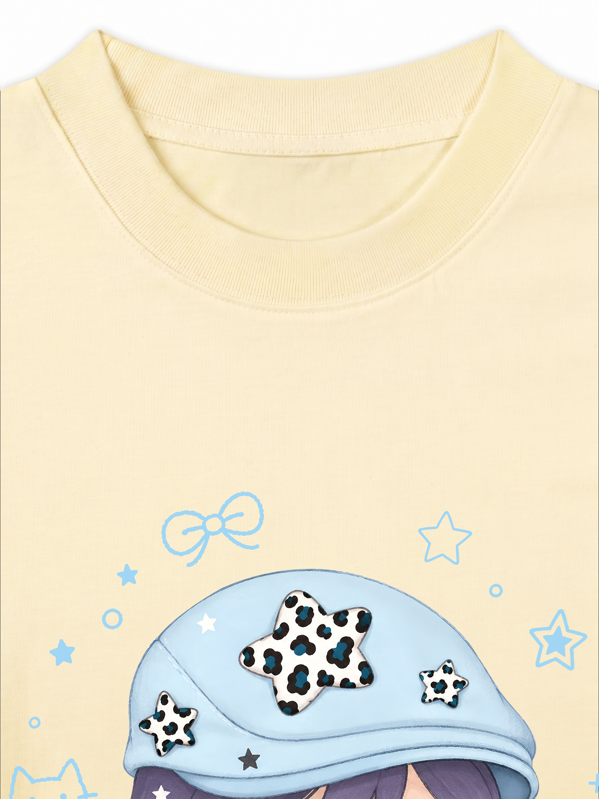 Áo Thun Relaxed Fit Beret Hat Girl
