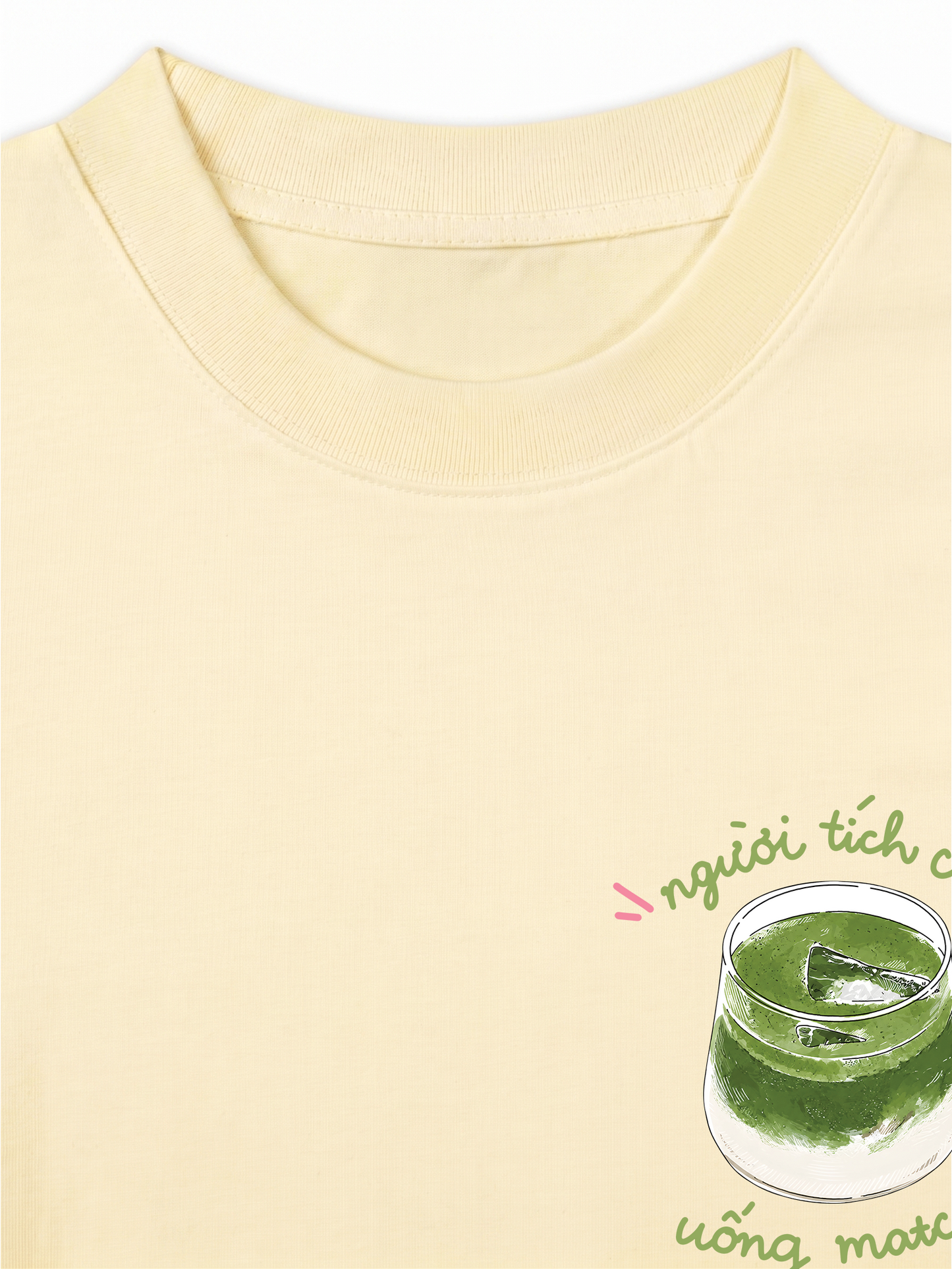 Áo Thun Relaxed Fit Người Tích Cực Uống Matcha