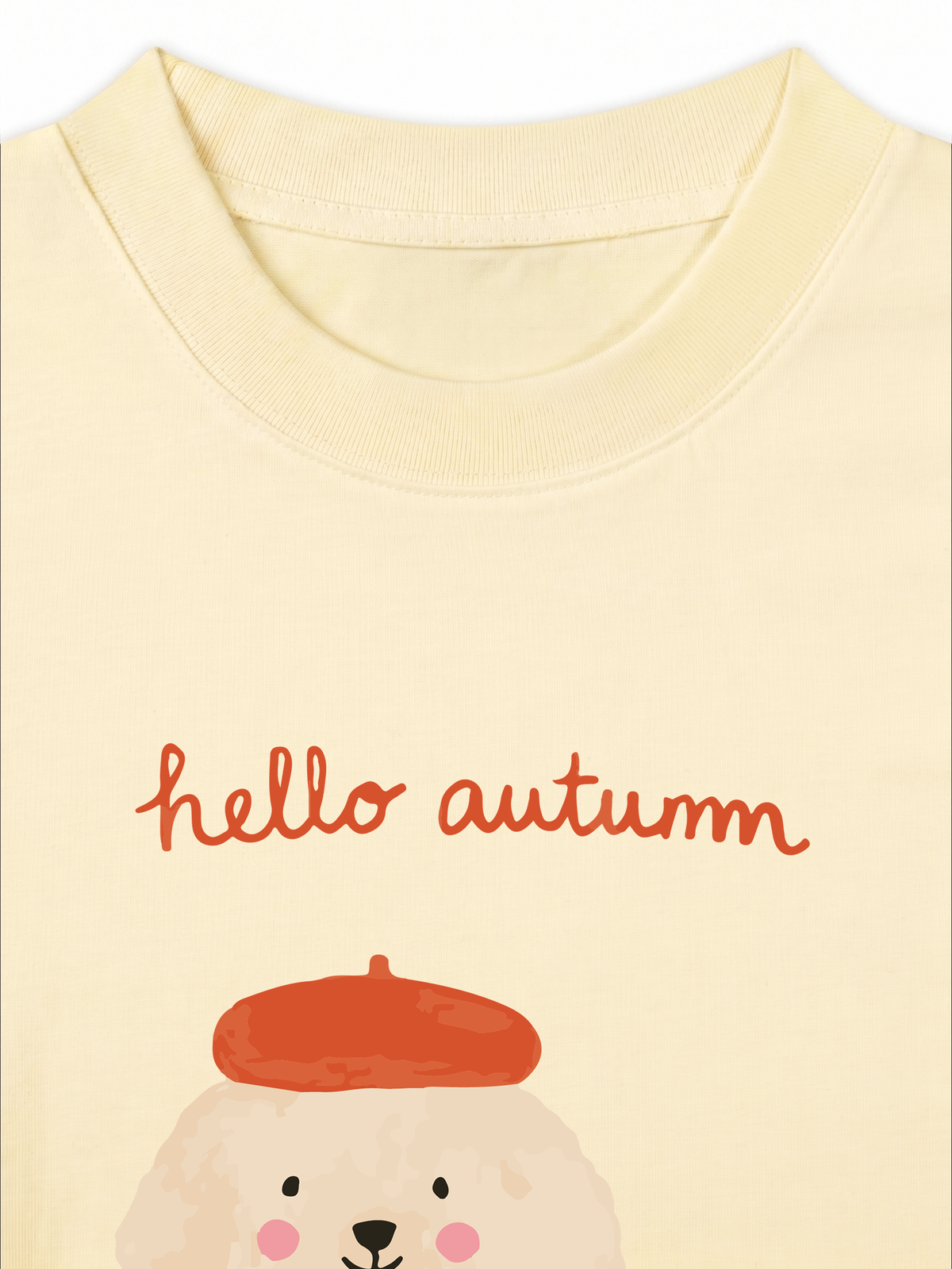 Áo Thun Relaxed Fit Hello Autumn Puppy