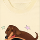 Áo Thun Relaxed Fit  Cute Girl With Dachshund