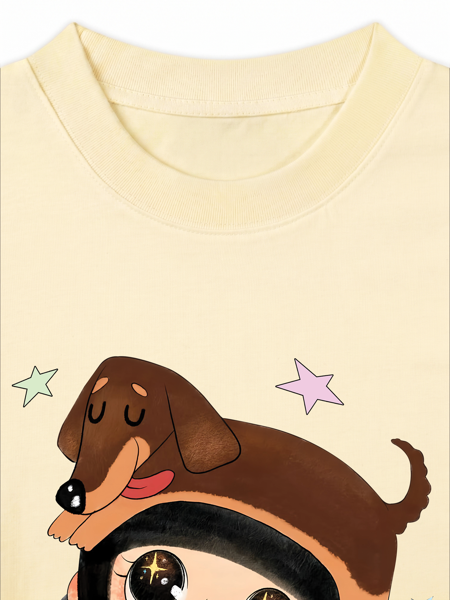 Áo Thun Relaxed Fit  Cute Girl With Dachshund