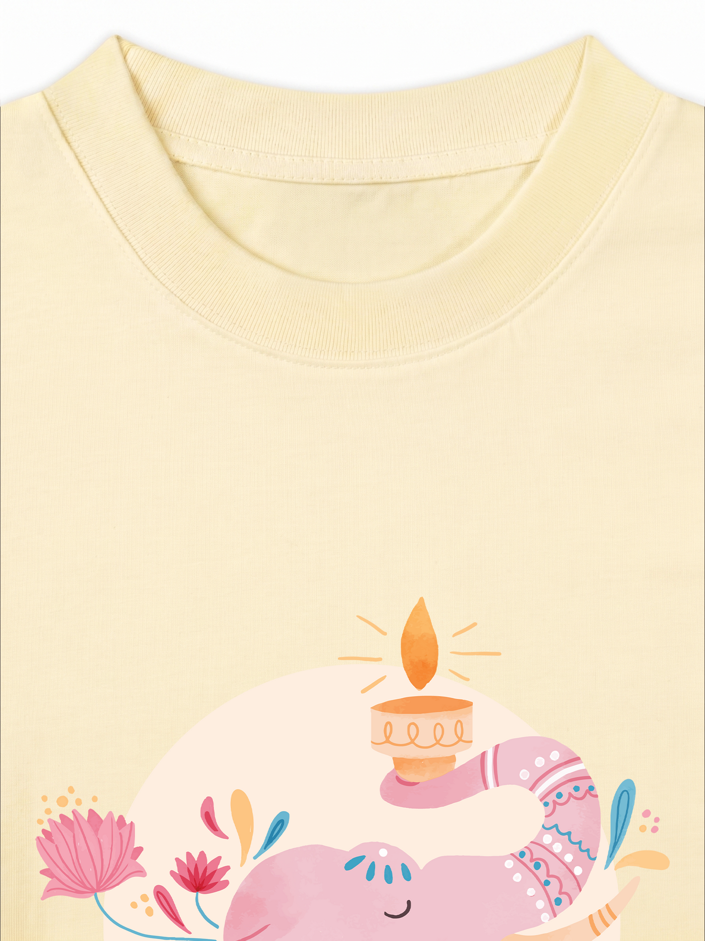 Áo Thun Relaxed Fit Floral Wish Elephant