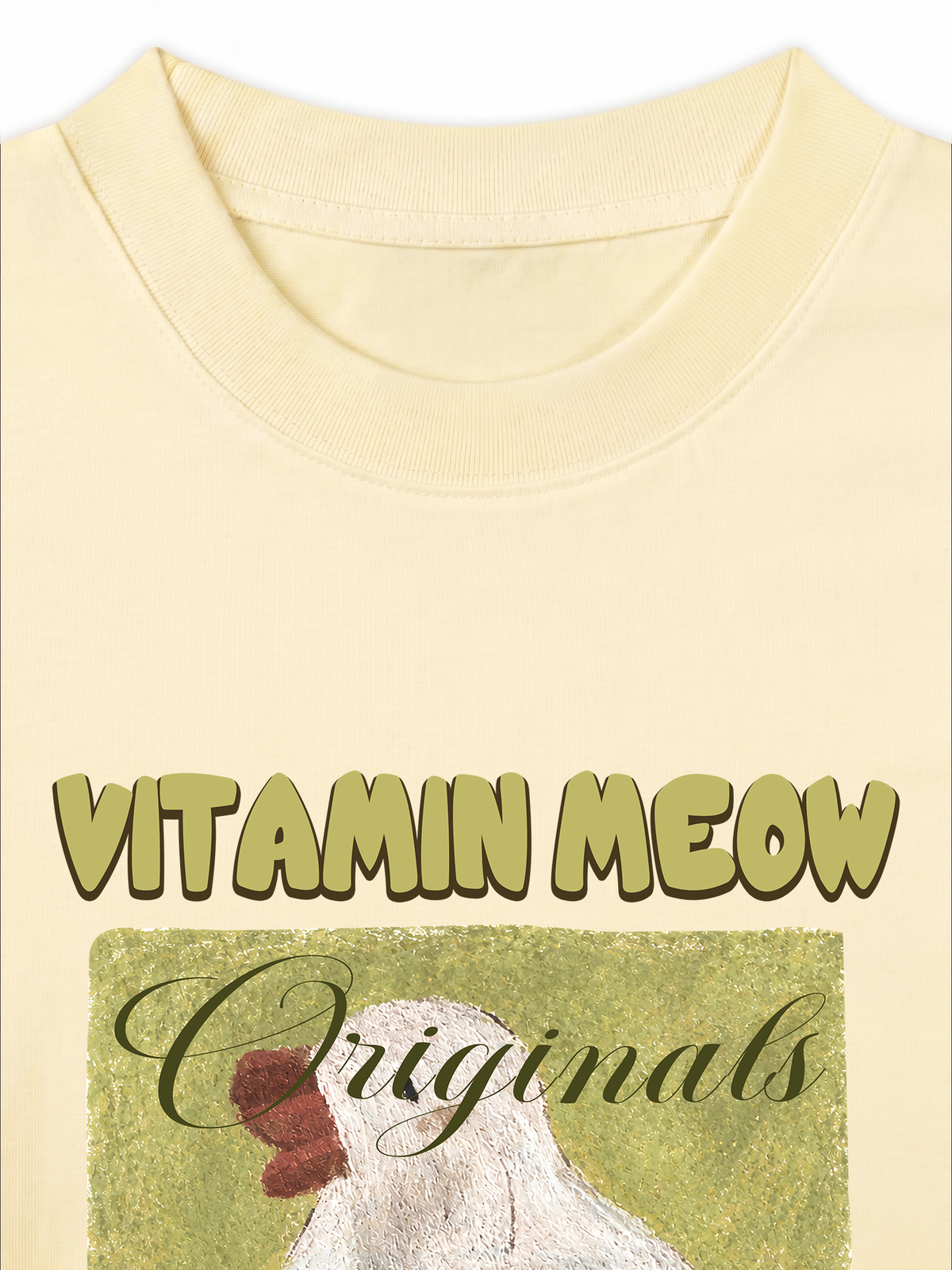 Áo Thun Relaxed Fit  Vitamin Meow With Duck
