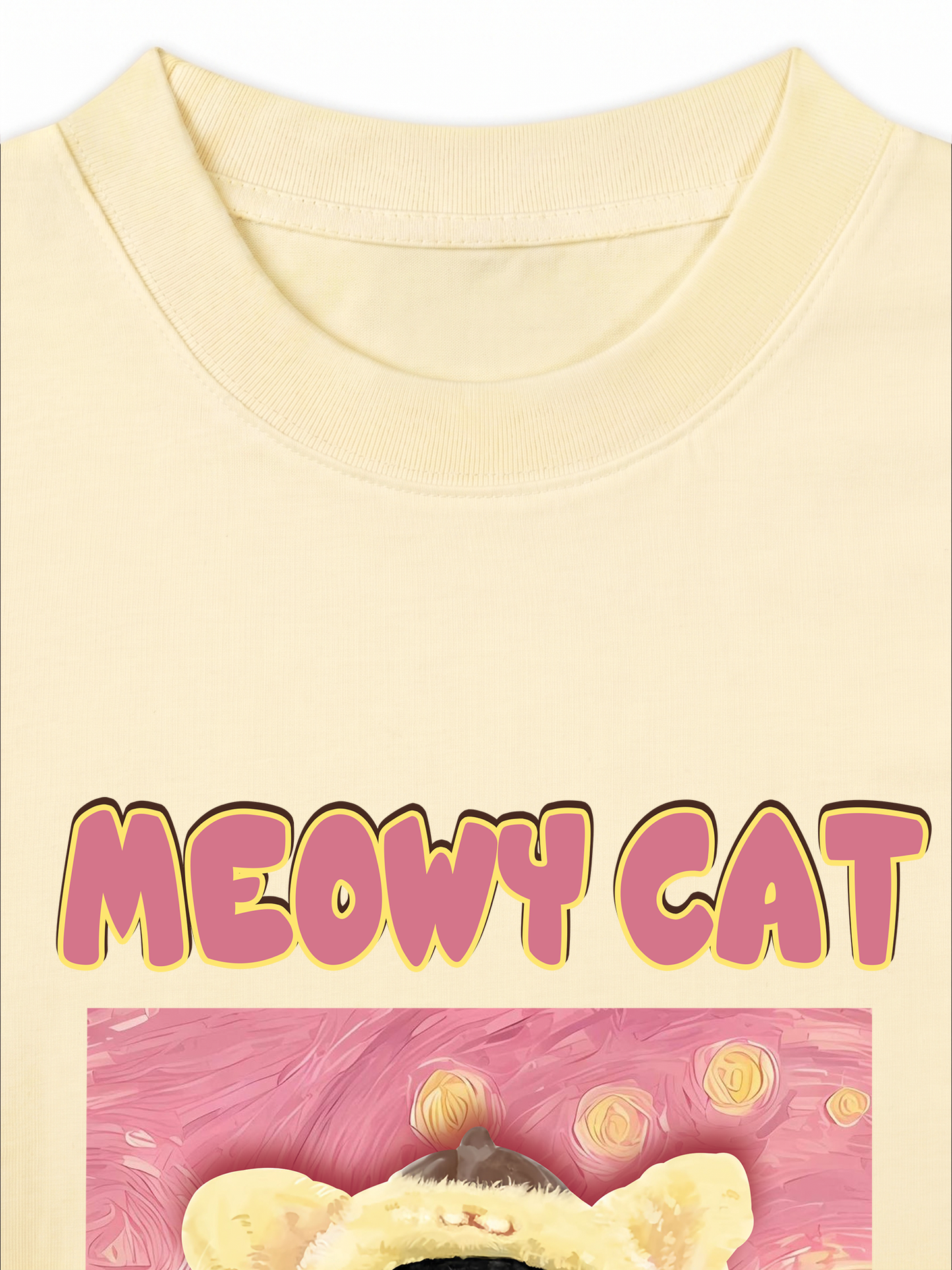Áo Thun Relaxed Fit Meowy Cat Vicent