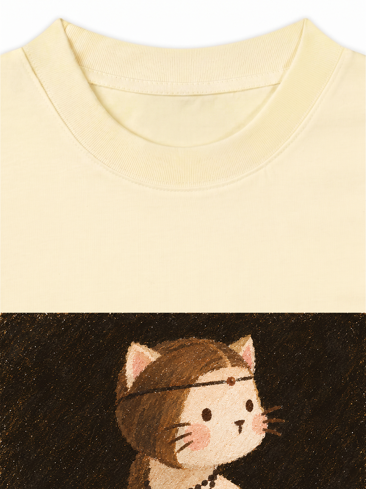 Áo Thun Relaxed Fit Lady Cat with an Ermine