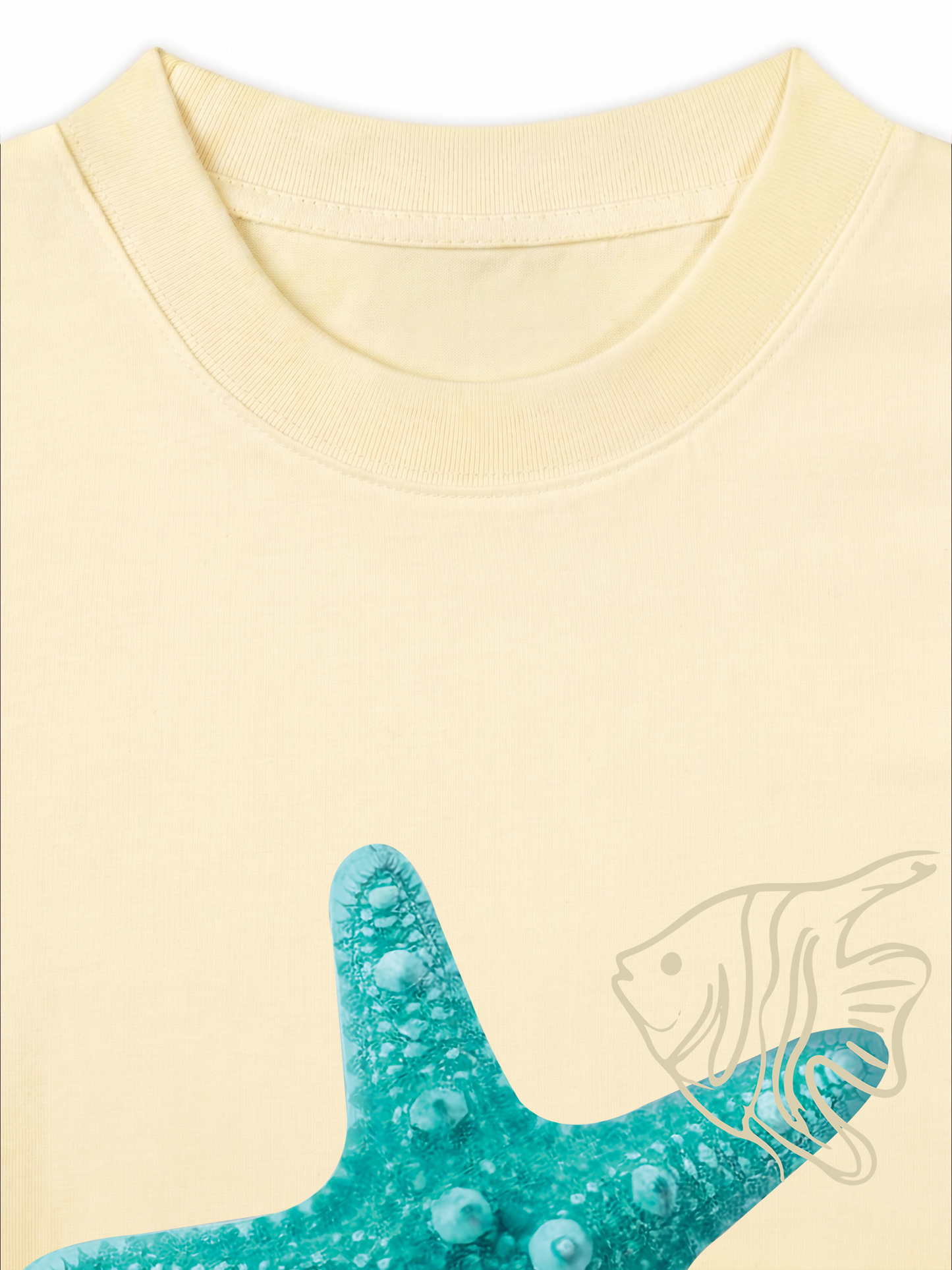 Áo Thun Relaxed Fit  Blue Tiffany Starfish