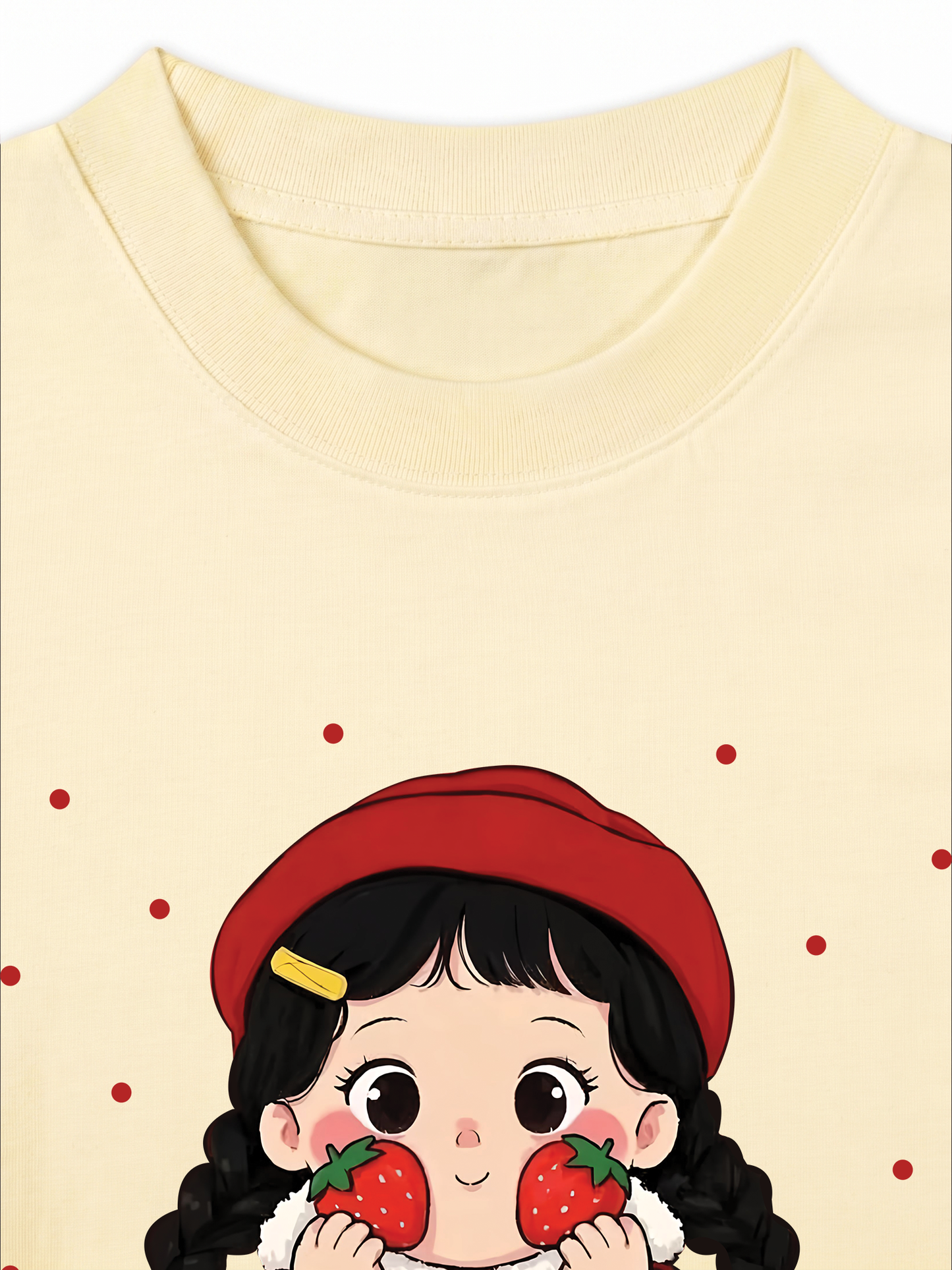 Áo Thun Relaxed Fit Dolly Girl Cute Strawberry Girl