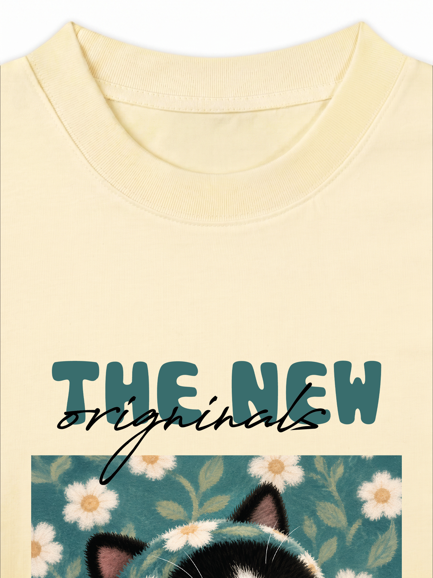 Áo Thun Relaxed Fit Daisy Mint Dream Meow
