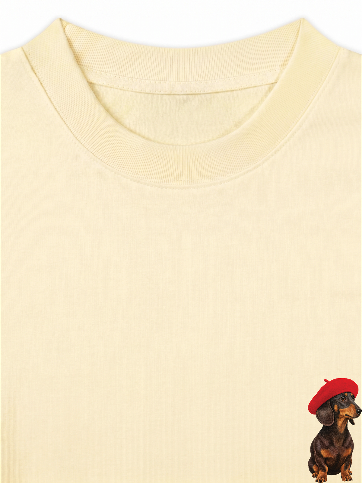 Áo Thun Relaxed Fit Dachshund With Red Beret