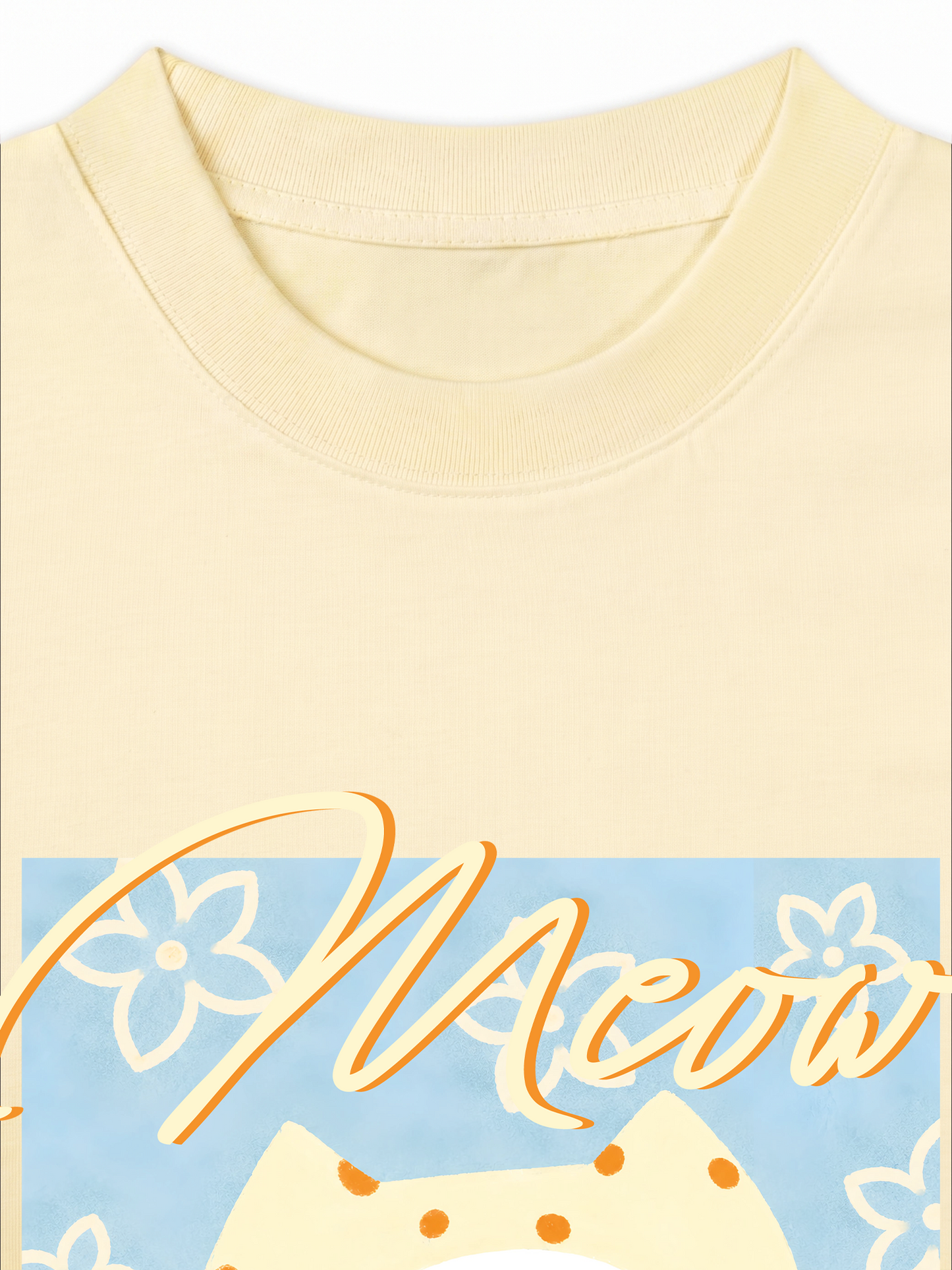 Áo Thun Relaxed Fit A Tiny Bloom Of Happiness Meow