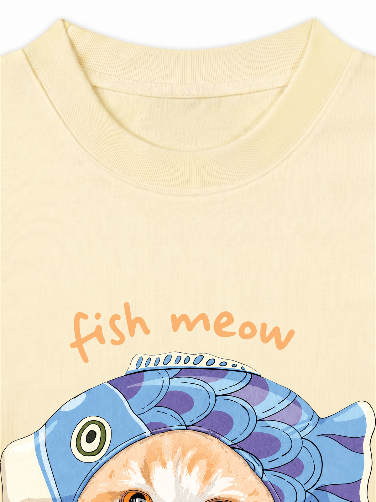 Áo Thun Relaxed Fit Fish Meow