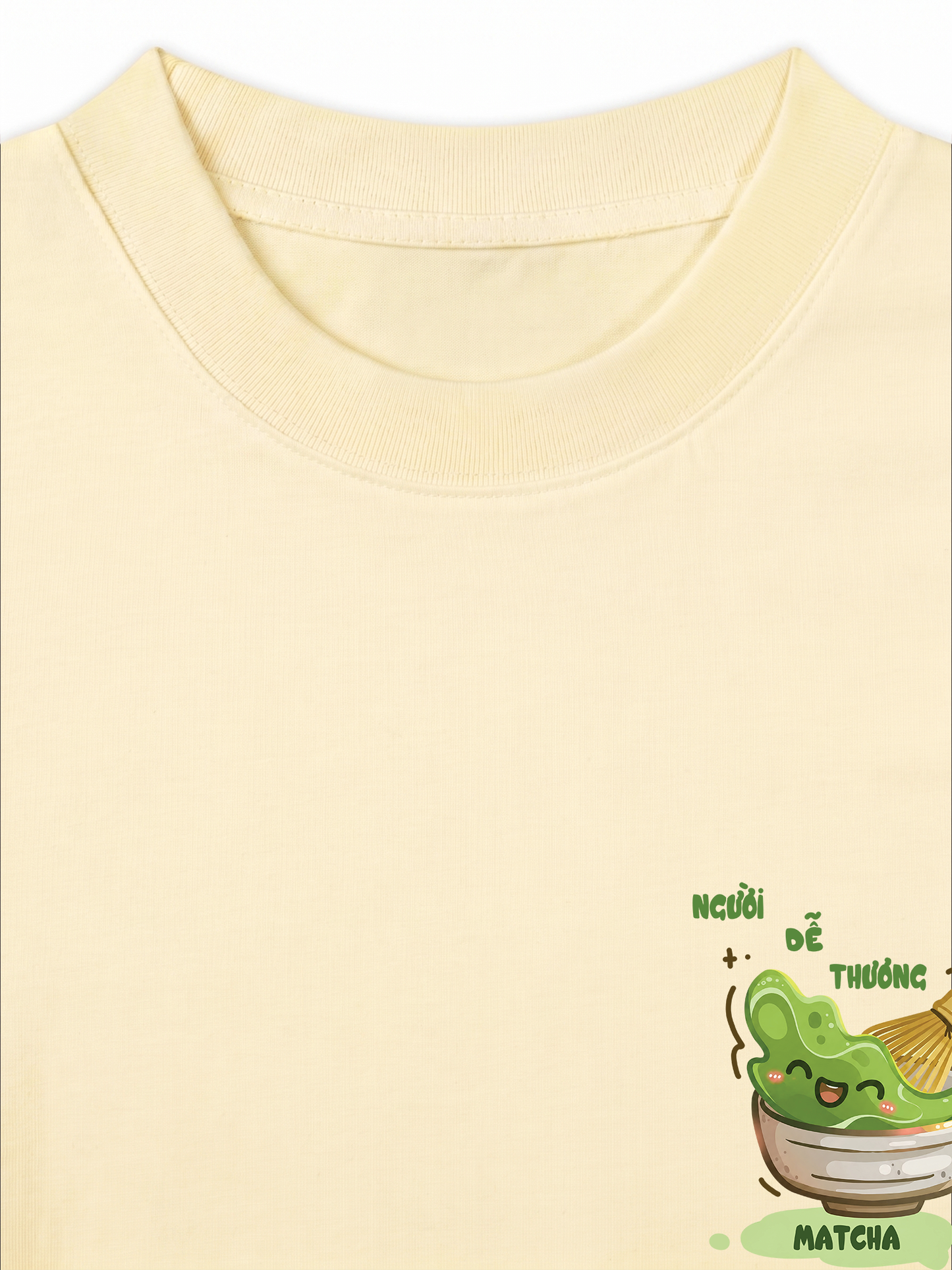 Áo Thun Relaxed Fit Người Dễ Thương Thích Matcha