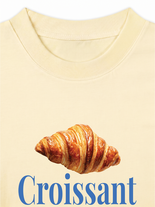 Áo Thun Relaxed Fit Croissant Quote