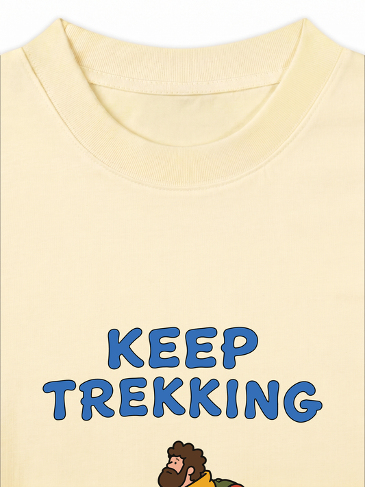 Áo Thun Relaxed Fit Blue Keep Trekking