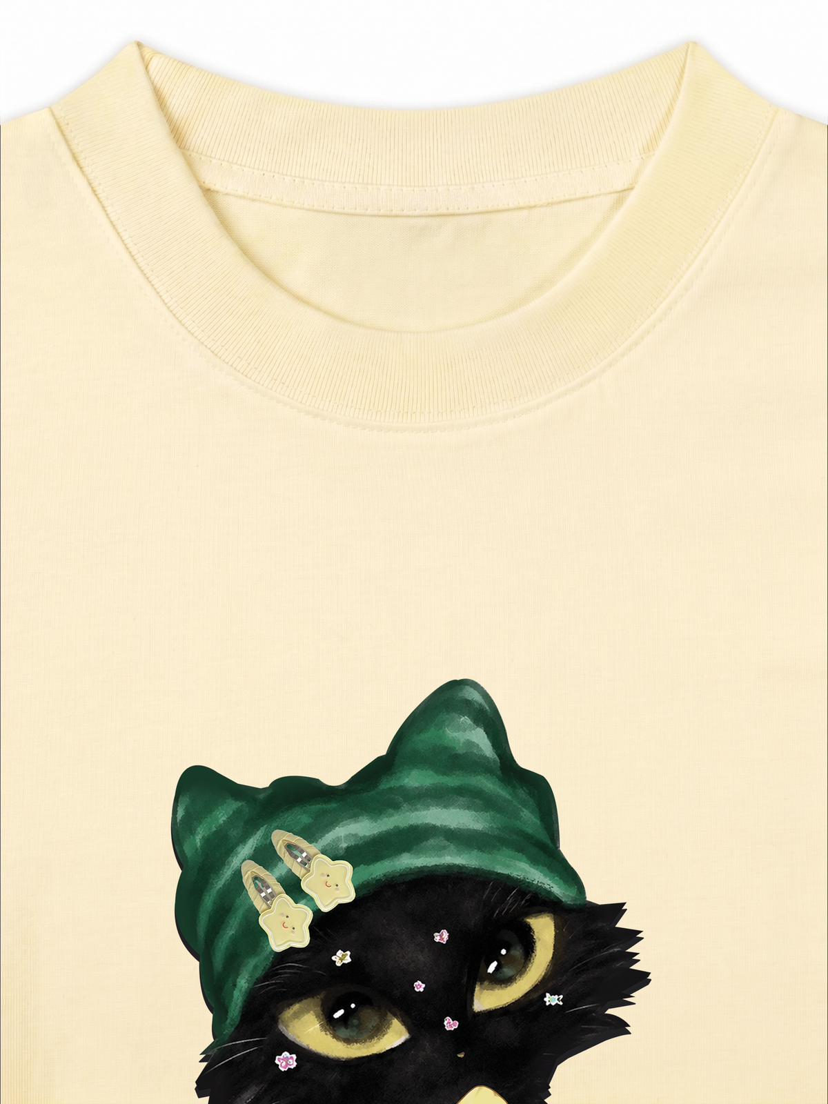 Áo Thun Relaxed Fit Black Cat Girl