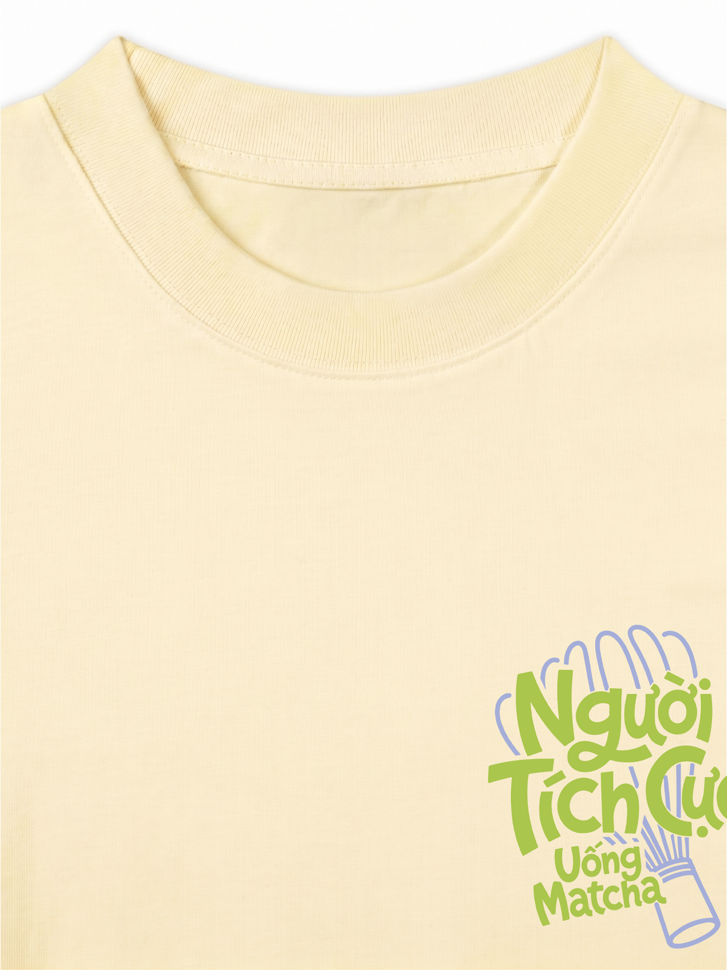 Áo Thun Relaxed Fit Người Tích Cực Uống Matcha