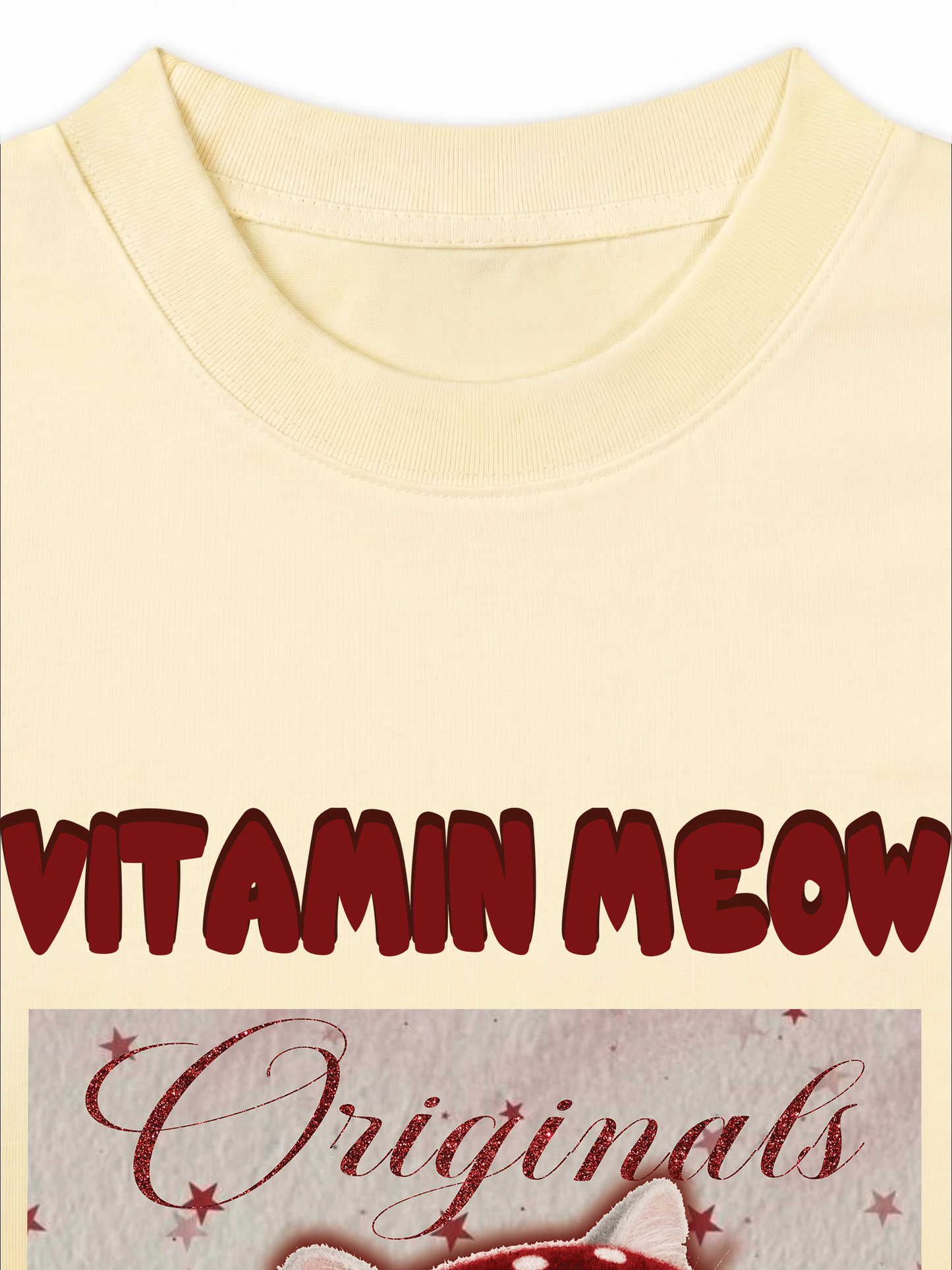 Áo Thun Relaxed Fit Red Vitamin Meow