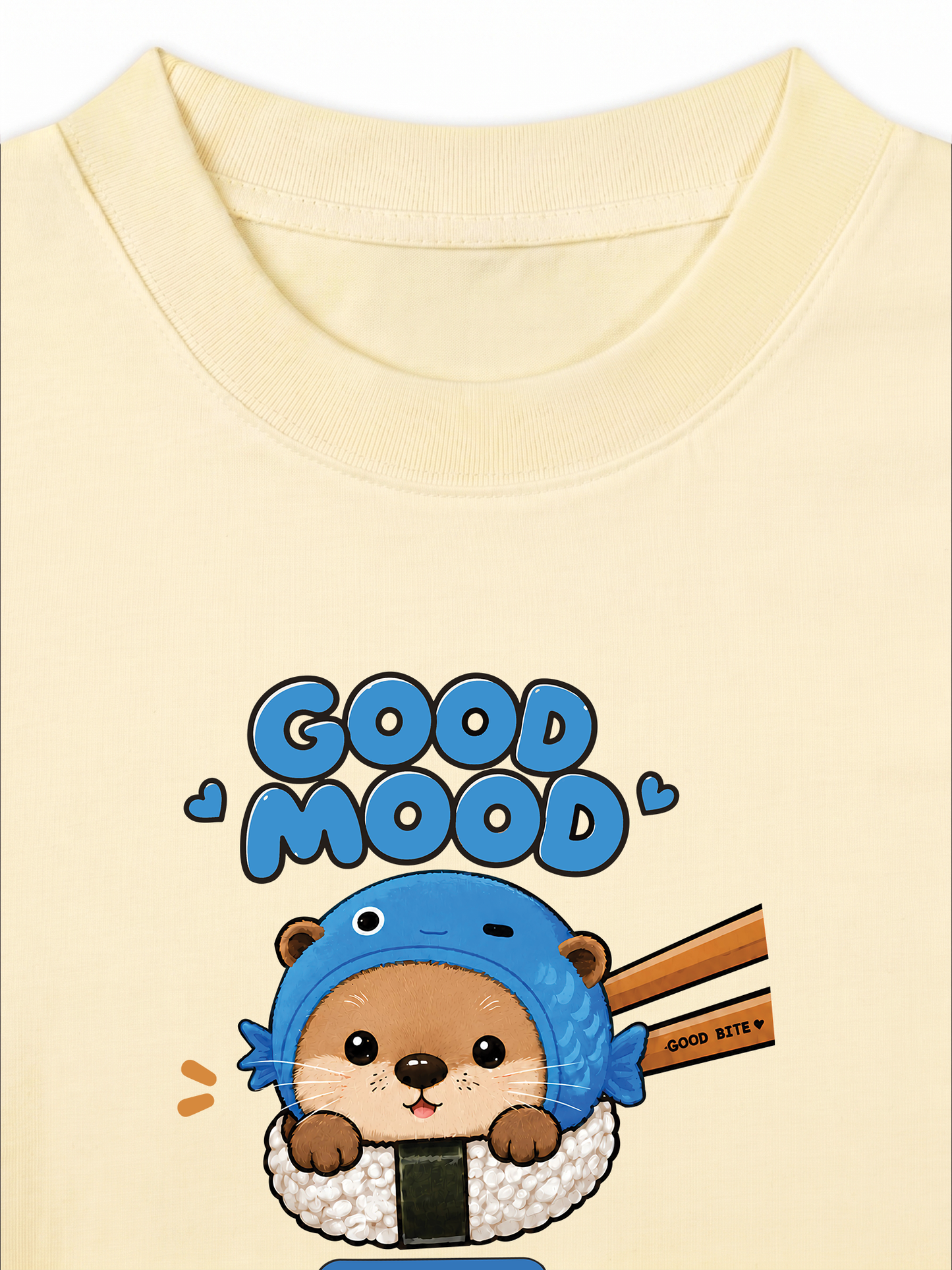 Áo Thun Relaxed Fit Good Mood Sushi Otter