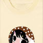 Áo Thun Relaxed Fit Little Girl Brown Dots
