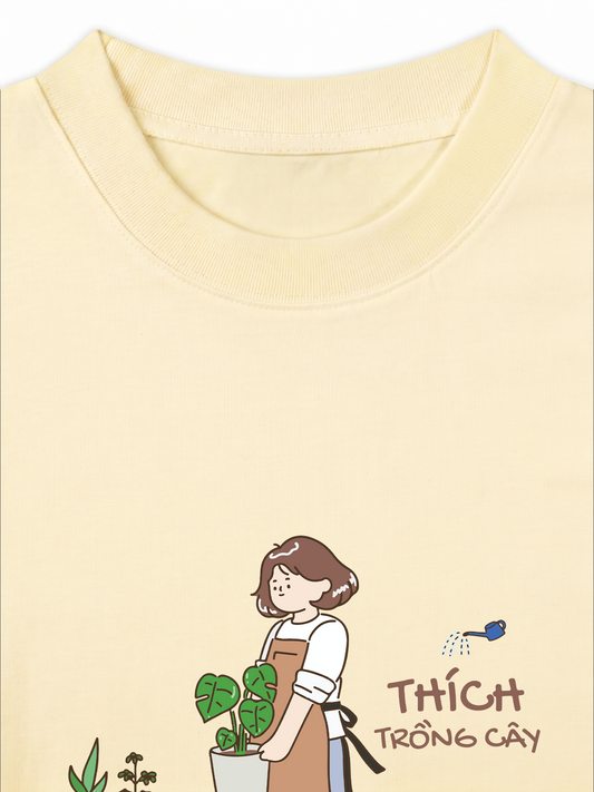 Áo Thun Relaxed Fit Thích Trồng Cây