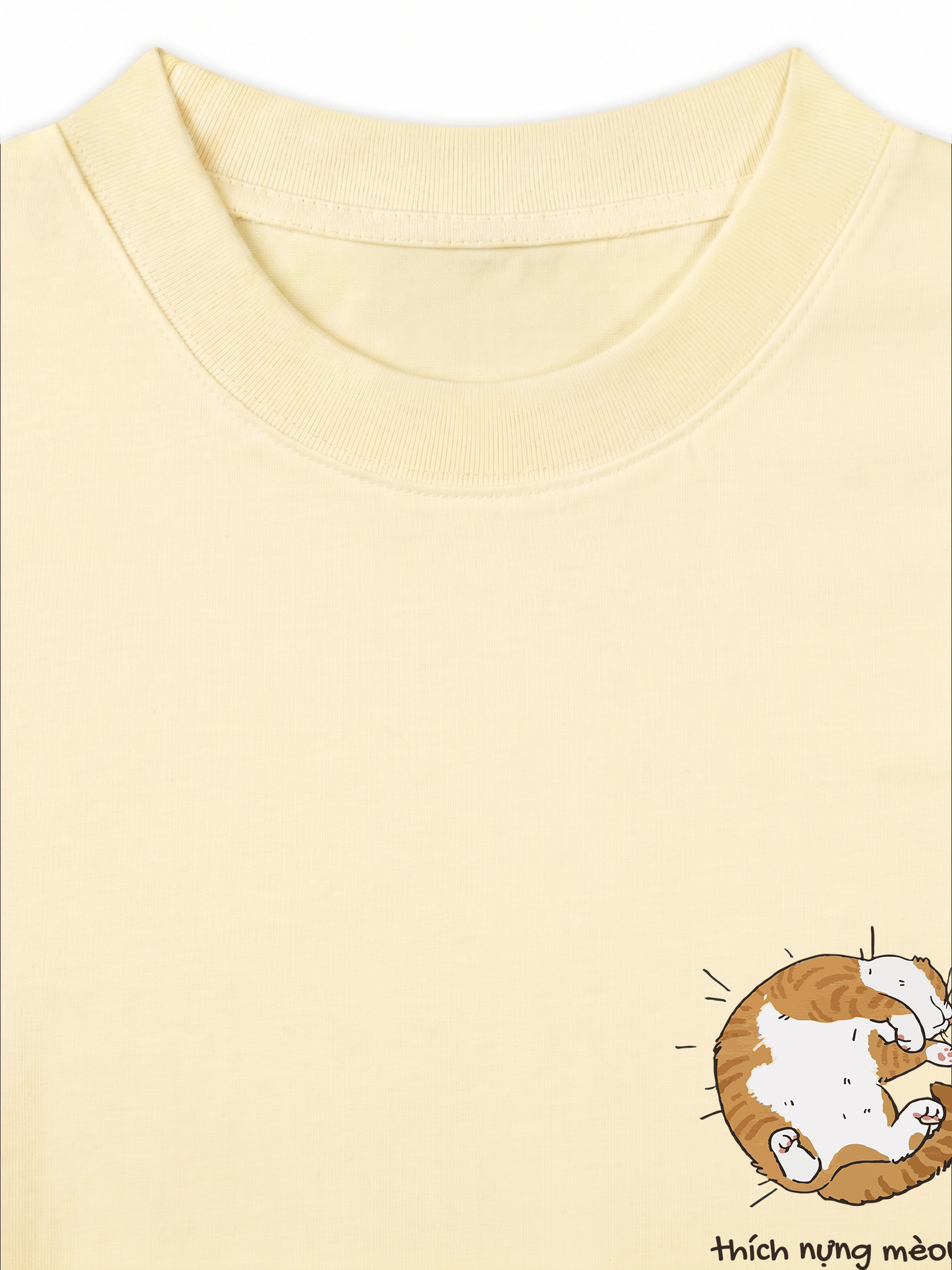 Áo Thun Relaxed Fit Thích Nựng Mèo