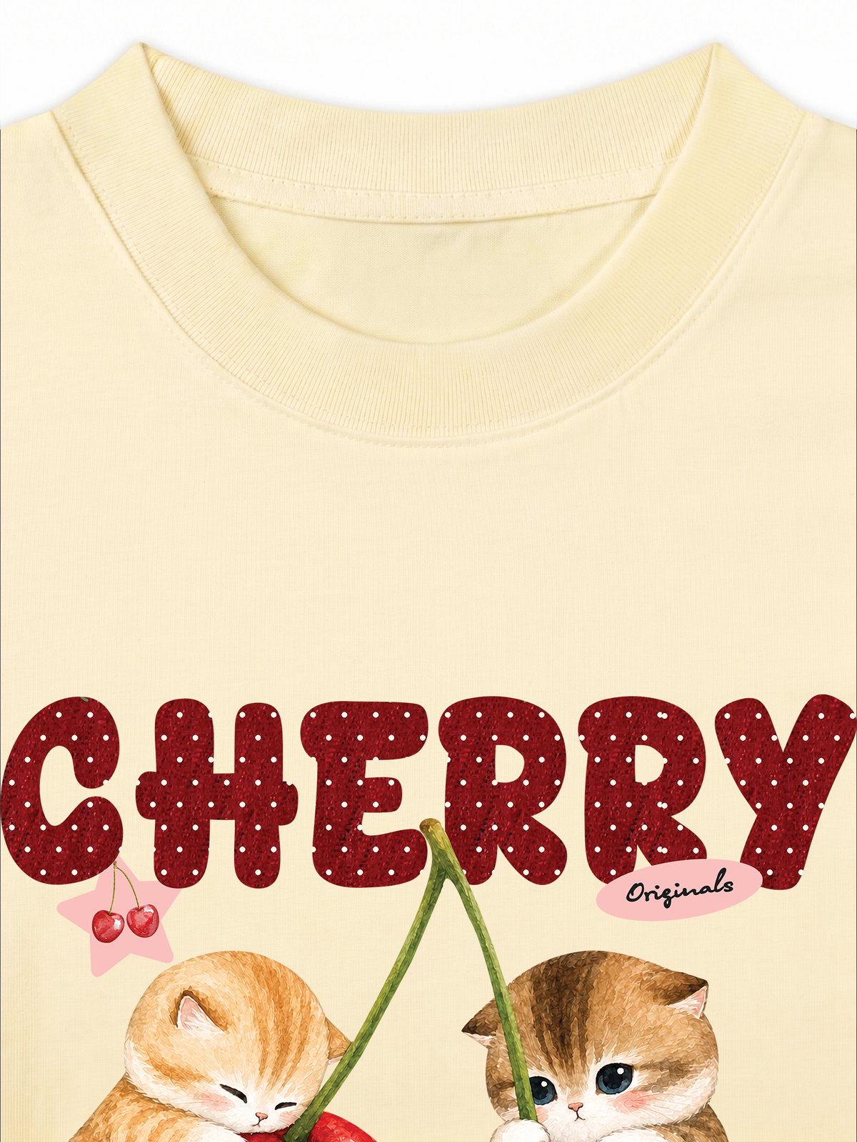 Áo Thun Relaxed Fit Cherry Meow