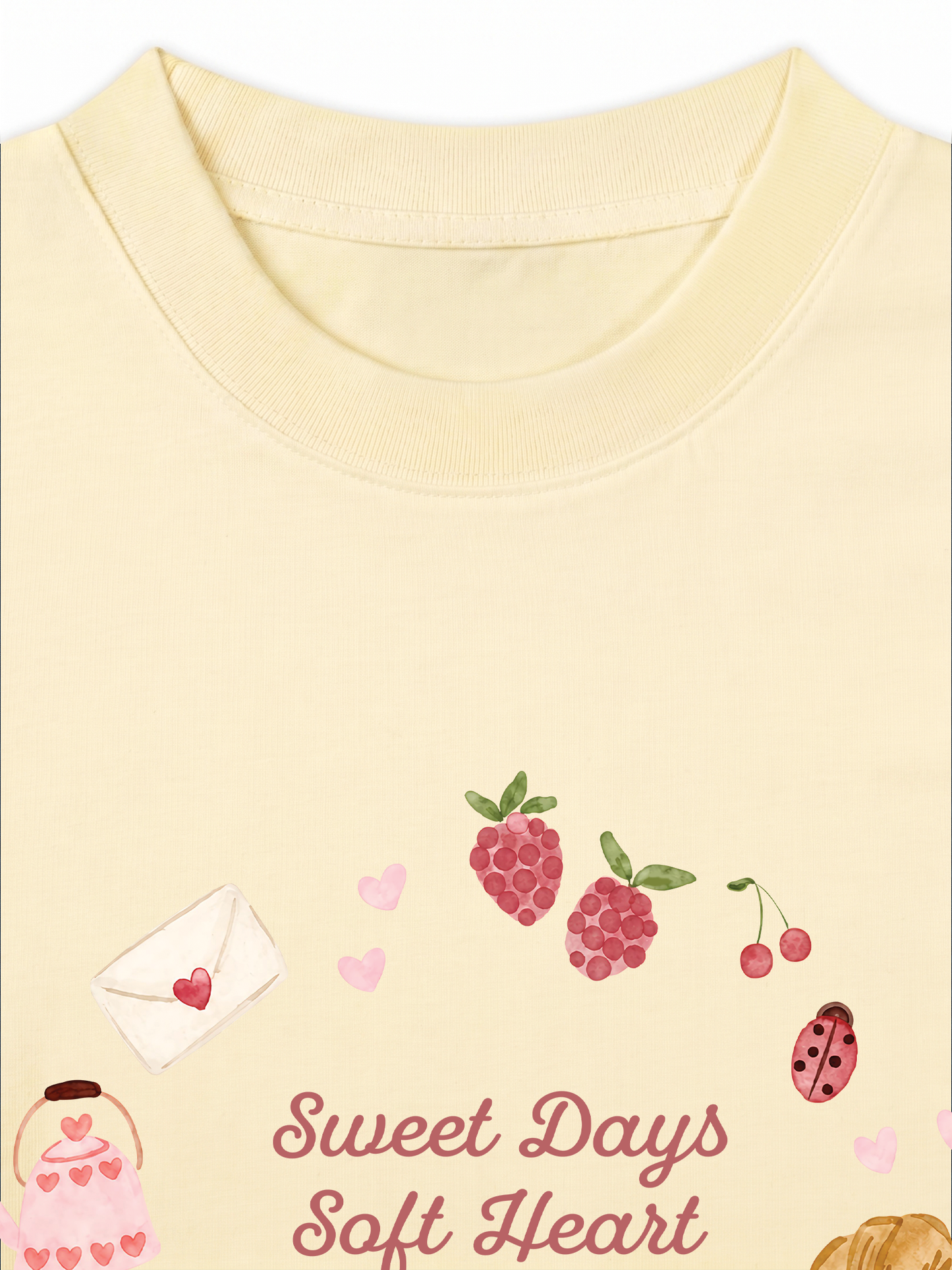 Áo Thun Relaxed Fit Soft Heart, Sweet Days