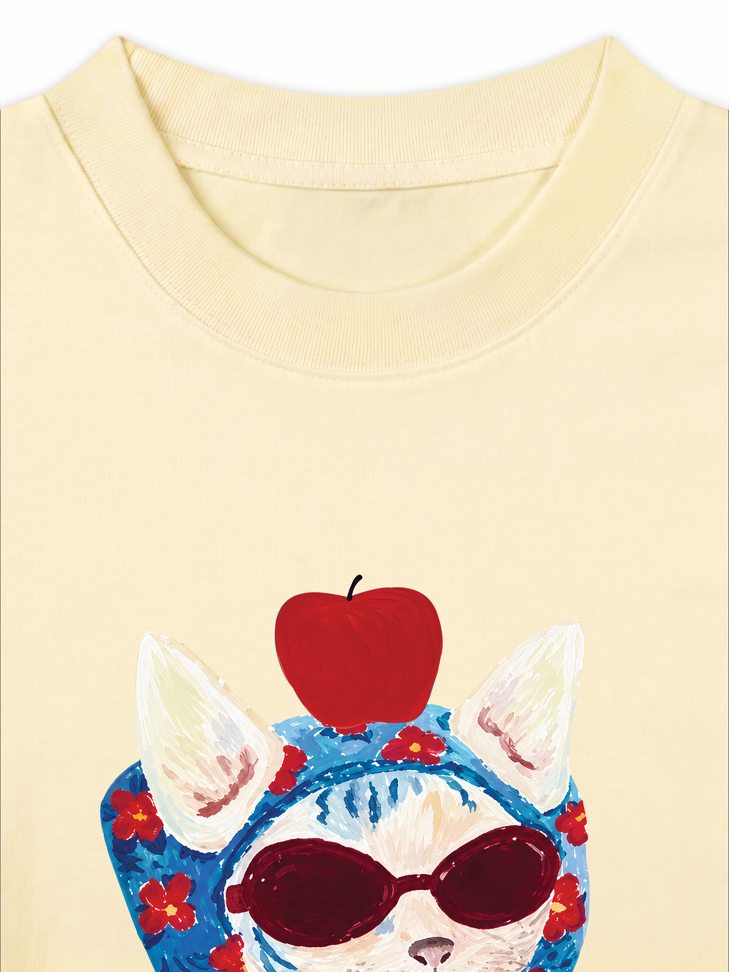 Áo Thun Relaxed Fit Kitten Day Meow With Apple