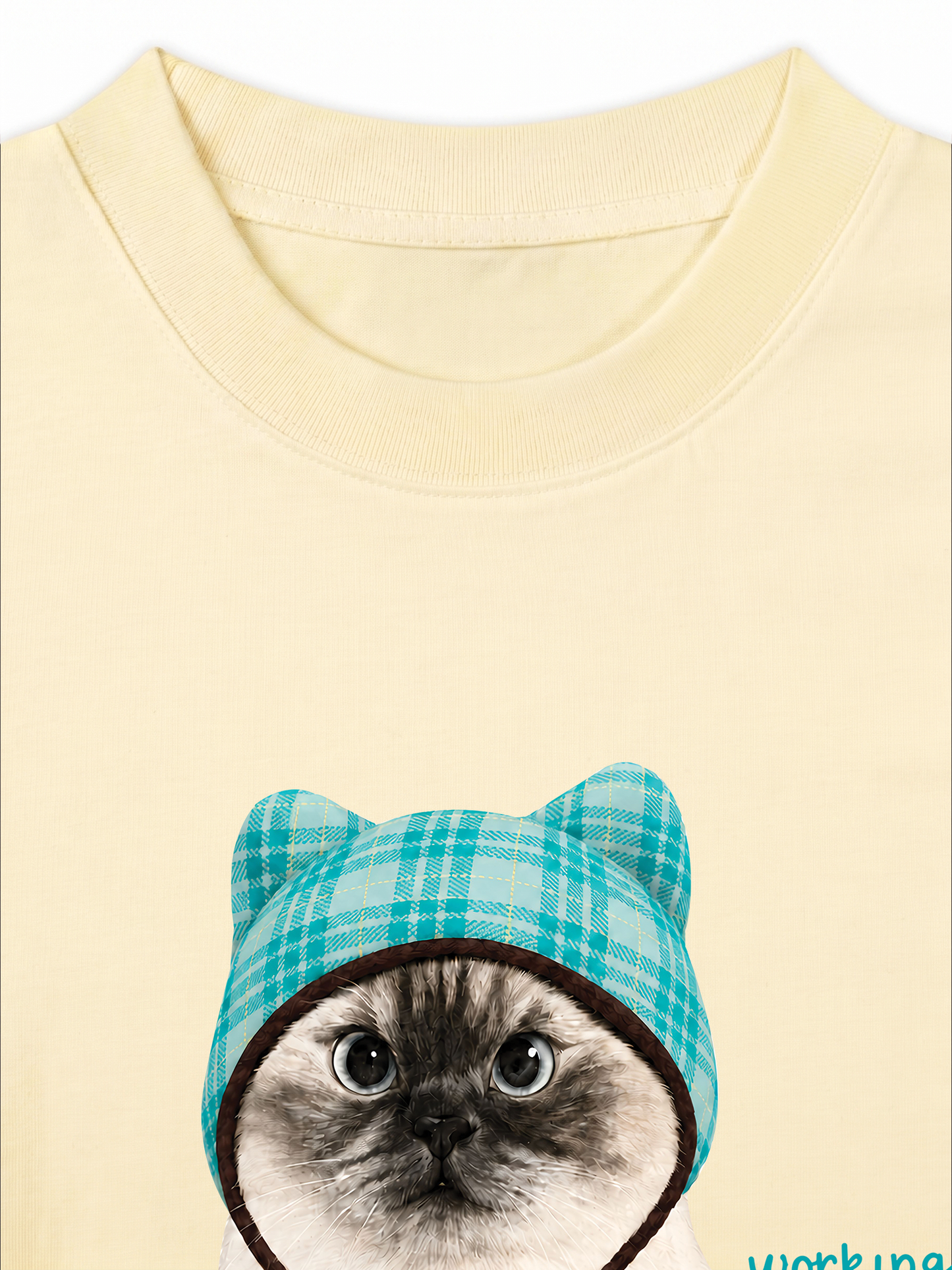 Áo Thun Relaxed Fit Working O'ttreats Blue Tiffany Meow