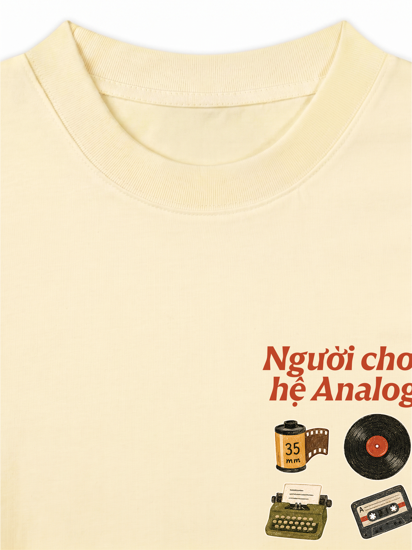Áo Thun Relaxed Fit Người Chơi Hệ Analog