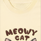 Áo Thun Relaxed Fit  Meowy Cat Cream