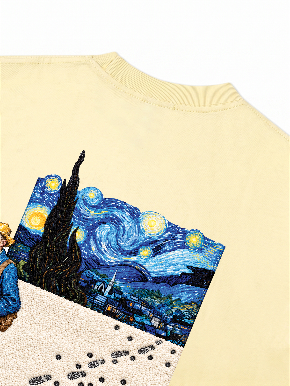 Áo Thun Relaxed Fit Vincent Van Gogh Stary Night