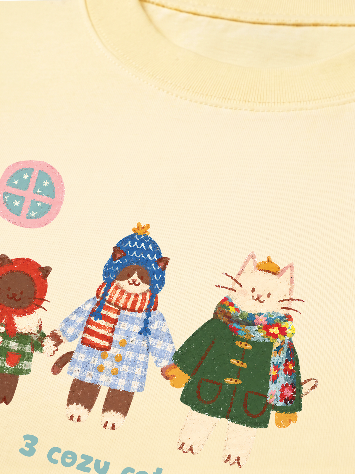 Áo Thun Relaxed Fit 3 Cozy Cats