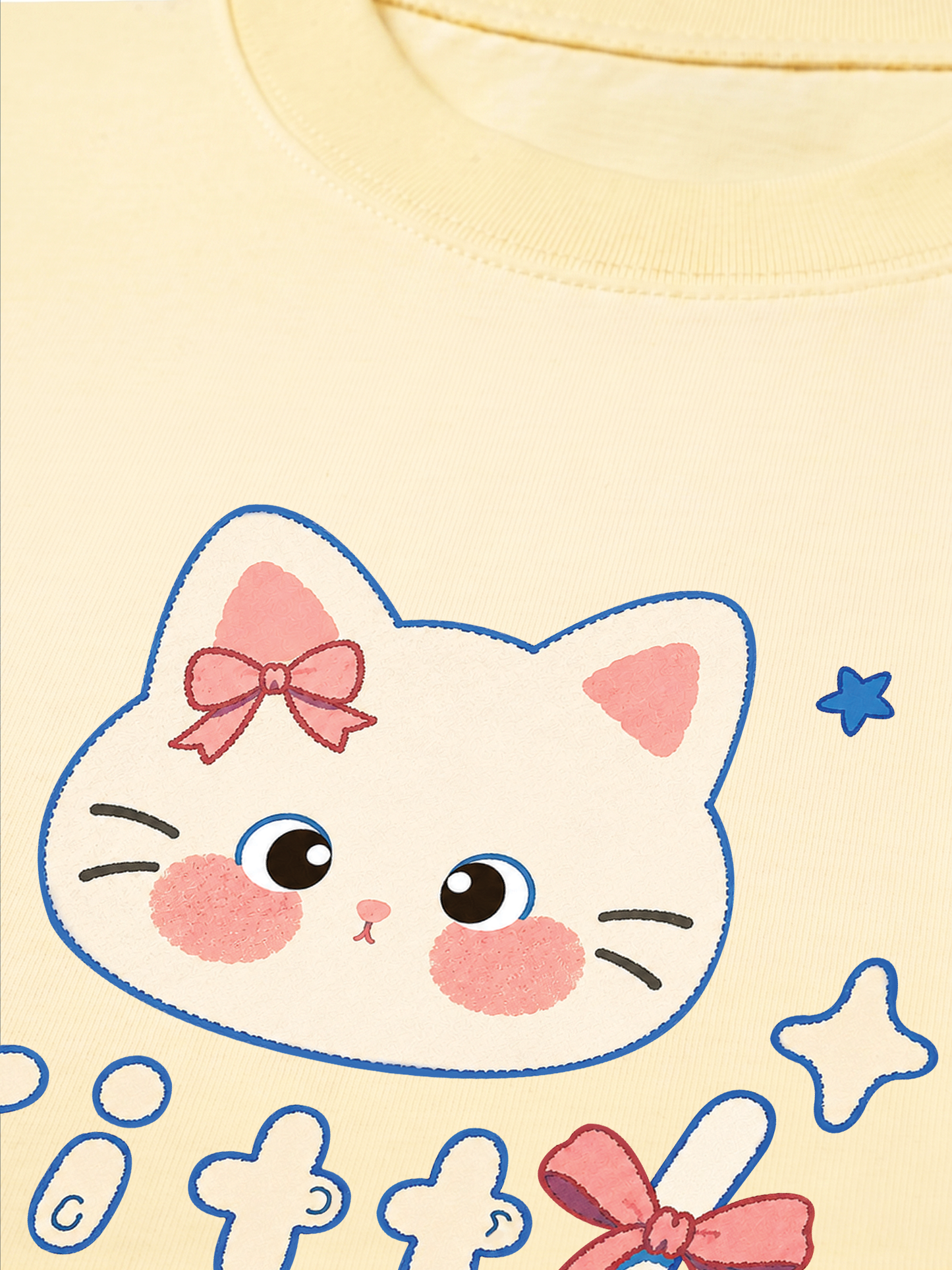 Áo Thun Relaxed Fit Blue Kitty