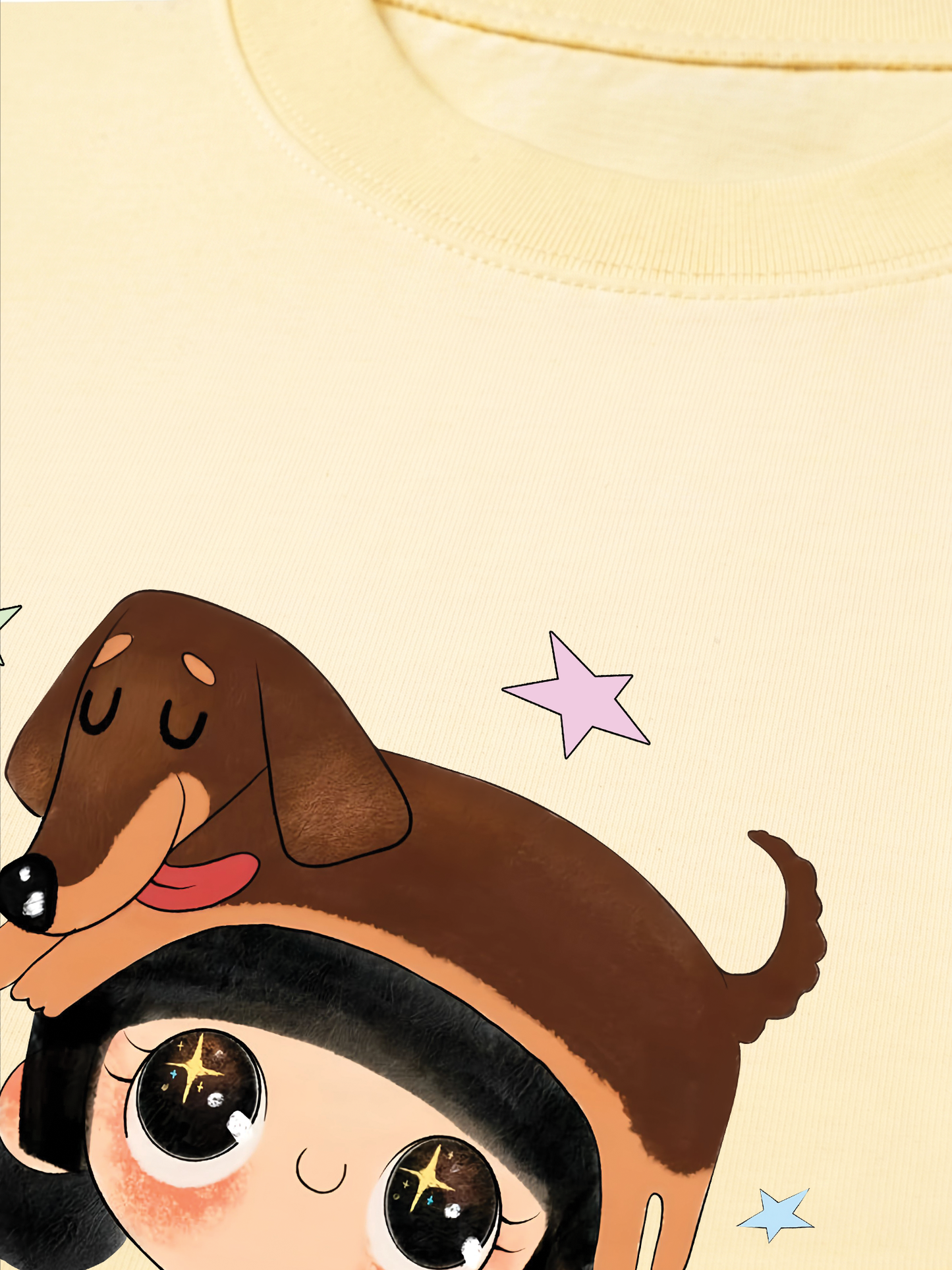Áo Thun Relaxed Fit  Cute Girl With Dachshund
