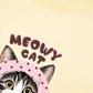 Áo Thun Relaxed Fit Meowy Cat Pink Polka