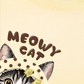 Áo Thun Relaxed Fit  Meowy Cat Cream