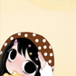 Áo Thun Relaxed Fit Little Girl Brown Dots