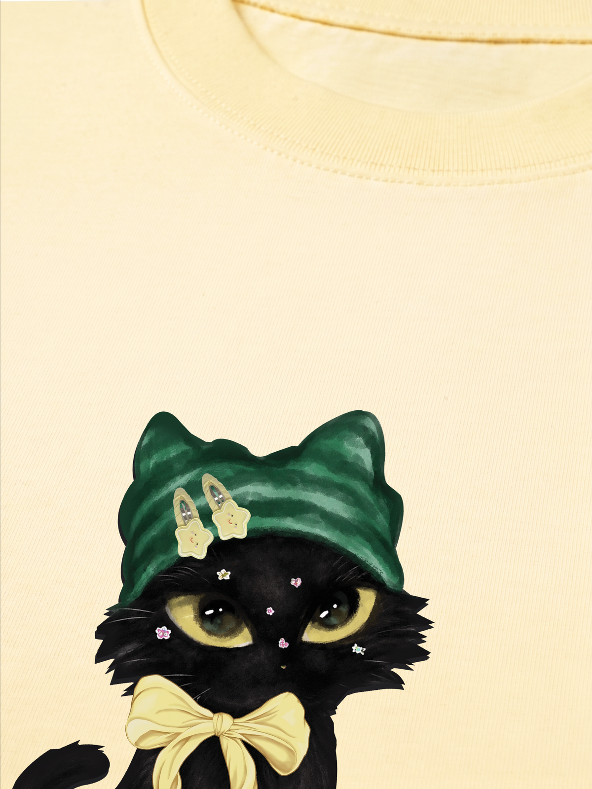 Áo Thun Relaxed Fit Black Cat Girl