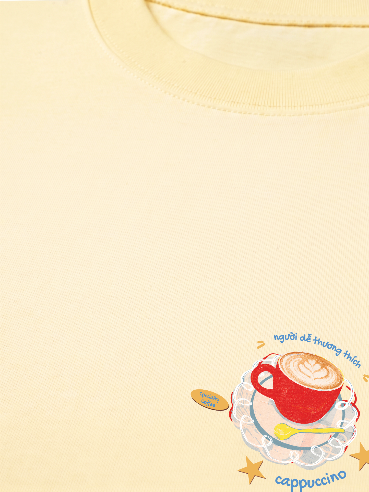 Áo Thun Relaxed Fit Người Dễ Thương Thích Cappuchino