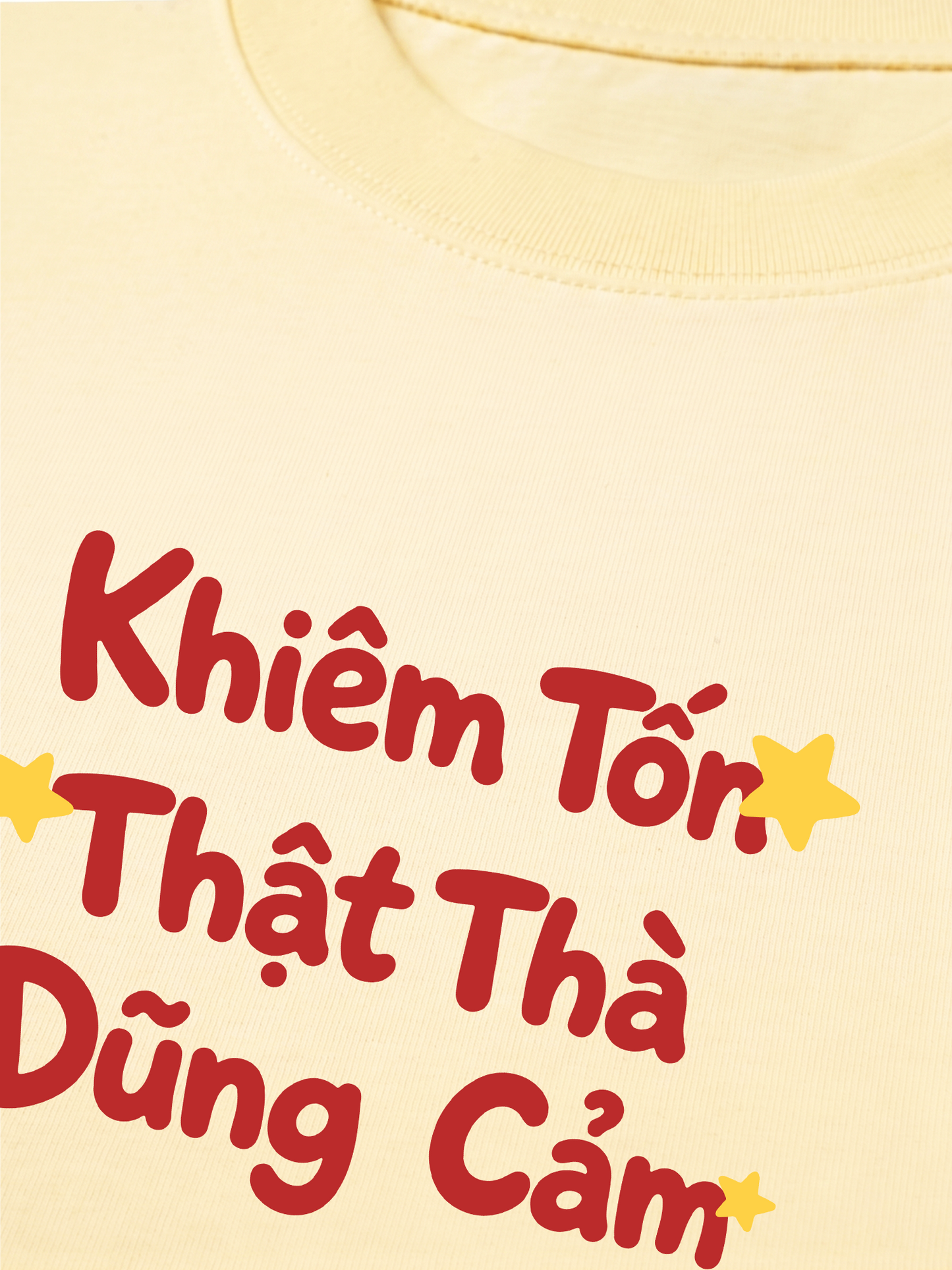 Áo Thun Relaxed Fit Khiêm Tốn, Thật Thà, Dũng Cảm